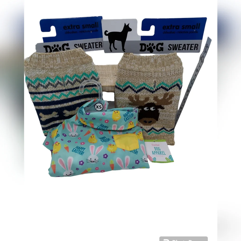 Unbranded 3 Piece Dog Apparel Size Extra Small NWT